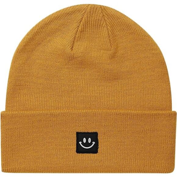 Unisex Brown Knit Beanie Warm and Fashionable Headwear Hat Cap for Men and Women - Picture 2 of 4